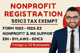register your nonprofit, bylaws, file 501c3, form 1023, 1023ez for tax exemption