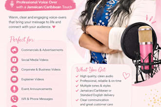 a professional jamaican or caribbean female voice over