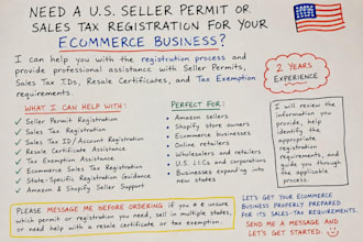 register seller permit sales tax id in ca tx fl ny nj pa nc wa