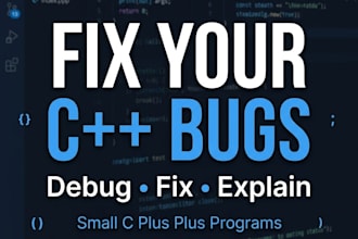 fix bugs and errors in your cpp program