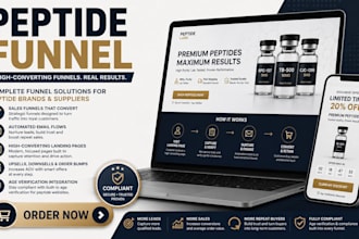fda peptide lead capture peptide marketing peptide email funnel peptide website