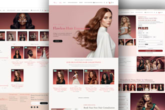 build a hair extension shopify store, hair website and beauty store
