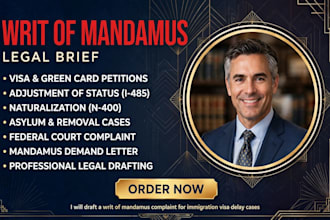 expertly draft, review and edit a writ of mandamus petition for uscis delays