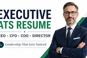 write an ats executive resume and CV