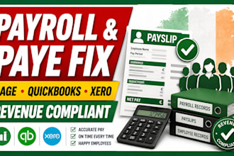 fix irish payroll paye tax bookkeeping sage quickbooks xero revenue