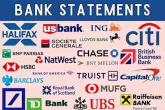 bank statement PDF to editable format for loan