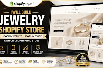 design a shopify jewelry store, bridal and wedding jewelry website