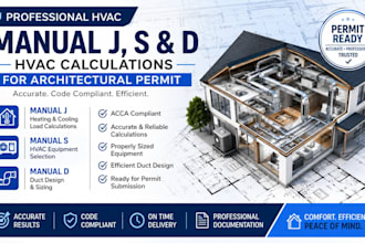 do manual j, manual s, and manual d hvac calculations for architectural permits