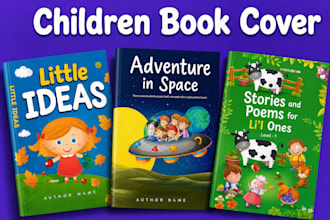 design educational ebook cover, children book cover and workbook cover design