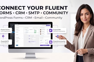 set up your wordpress fluentcrm, forms, SMTP and community system