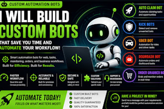 do auto claim bot, kick bots, uber bot, doordash bot, and order grabber bot