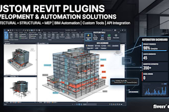 develop custom revit plugins, revit API addins and bim automation tools
