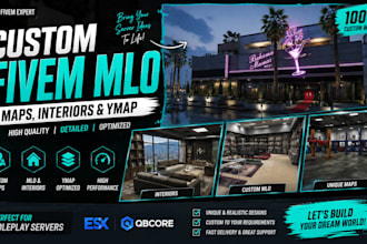 create custom fivem mlo, maps, interiors and ymap for your fivem server