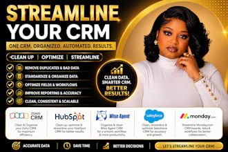 streamline zoho crm hubspot wise agent salesforce and monday CRM