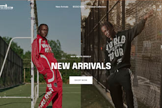design or redesign streetwear website or clothing website