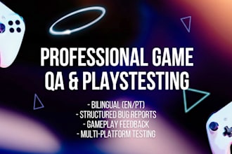 playtest your game with professional QA feedback