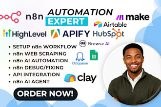build n8n ai agent n8n workflow ghl lead gen web scraping n8n crm make com