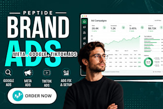 setup, fix peptide marketing peptide ads google tiktok meta ads
