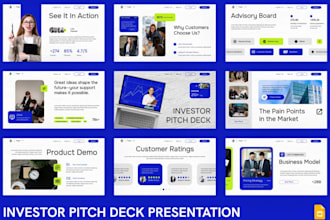 design investor pitch deck and sales pitch deck for startups and businesses