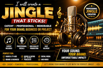 create custom jingles, radio jingles, podcast intros  outros