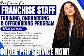 create franchise staff training and employee onboarding and offboarding program