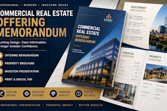 design a commercial real estate offering memorandum