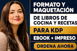 formato y maquetación de libros de cocina y recetas para KDP