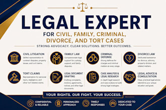 be your lawyer  for civil, family, criminal, divorce, and tort cases