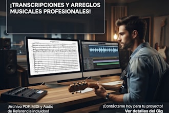 transcripciones musicales y profesionales para tus canciones