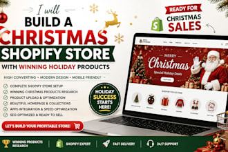 build a christmas shopify store with winning holiday products