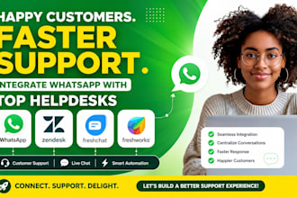 whatsapp integration with customer support helpdesk zendesk freshchat freshwork
