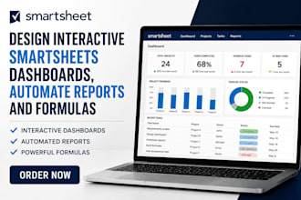 design an interactive smartsheets dashboards, automate reports and formulars