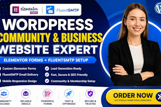 build wordpress form, fluent forms fluent smtp fluent community business website