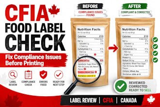 review your canadian food label for cfia compliance and fix errors