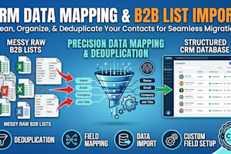 map, deduplicate, and import your b2b contact lists into your CRM system