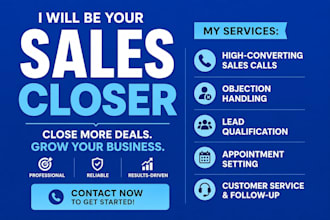 be commission based sales closer sales marketing  b2b leads appointment setter