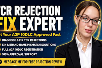 fix your tcr rejection and get a2p 10dlc approved