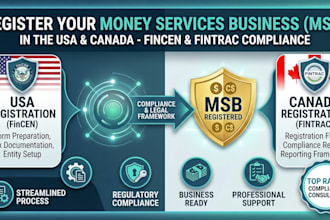 handle your USA fincen and canada fintrac msb registration