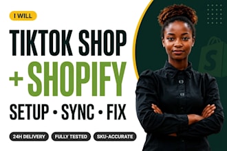 set up tiktok shop with shopify, fix product sync and listing errors