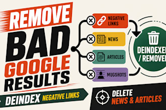 remove bad google results deindex negative links delete news, articles, mugshots