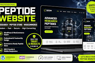 research peptide website woocommerce peptide website peptide wordpress website