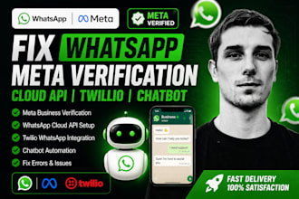 fix whatsapp meta verification whatsapp cloud api meta twillio whatsapp chatbot