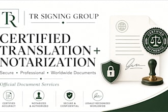 provide certified document translation and notarization