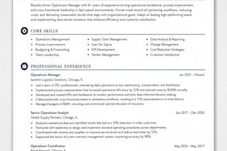 write a professional resume, CV and cover letter