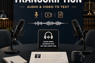 do english audio and video transcription