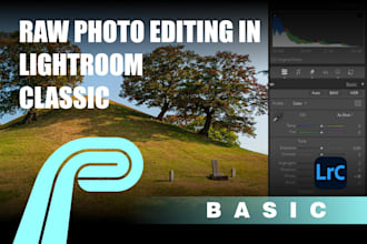 do a clean edit of raw photos using lightroom classic