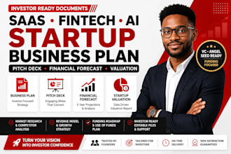 craft saas fintech ai startup business plan for investors pitch deck valuation