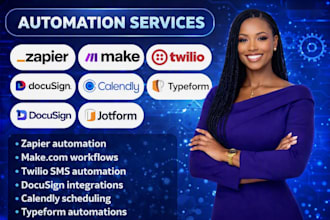 integrate zapier make twiio docusign calendly jotfom typeform slack