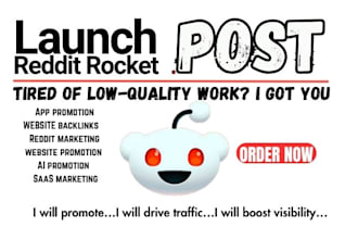 launch reddit SEO, GEO post with website mention for brand visibility