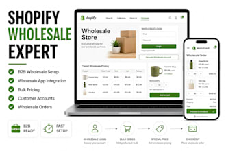 integrate shopify wholesale b2b app, setup wholesale feature in shopify store